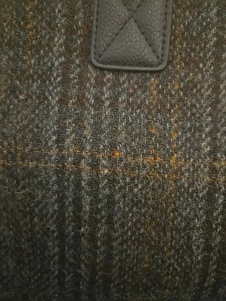 Bolso de Mano Harris Tweed Glen Appin Tejido a Mano/Bolso para Pasar la Noche/Lweed Gris Foto 4 de 4