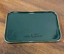 AVEDA Invigorating Bath Bar Soap Dish Holder Jewelry Trinket Green Gold RARE HTF