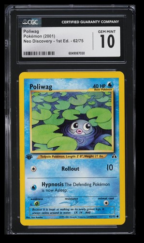 Poliwag (1st Edition) graded CGC 10 for sale on eBay