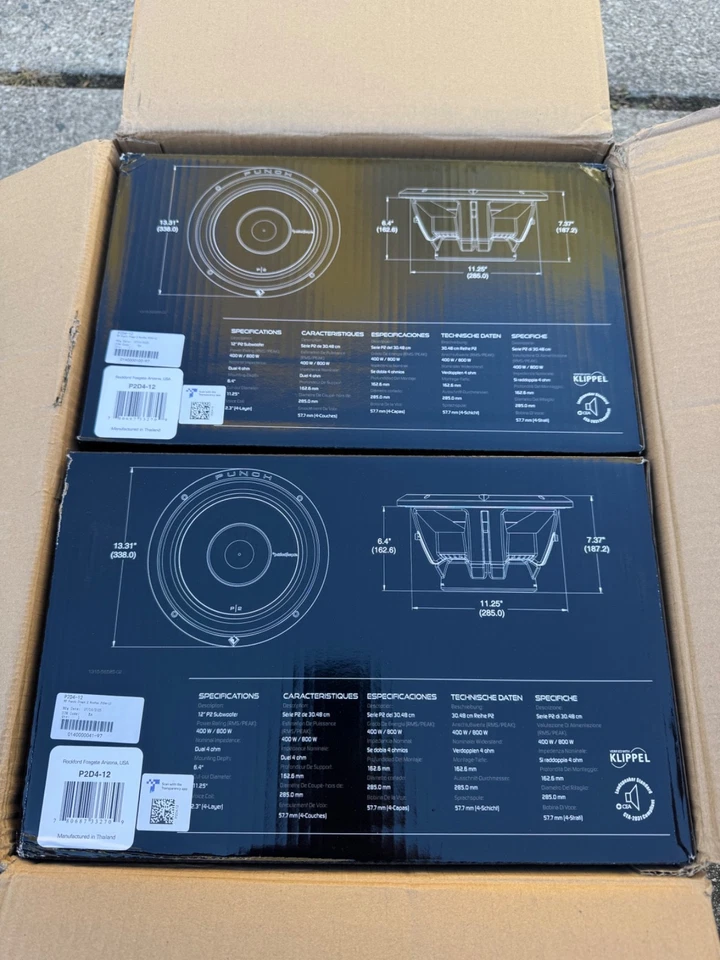 NUEVO ALTAVOZ SUBWOOFER ROCKFORD FOSGATE P2D4-12 P2 12" 800W DOBLE 4-OHM PUNCH BASS Foto 2 de 3