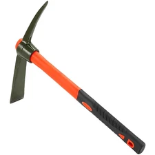 15 Inch Pick Mattock Hoe 1.5Lbs Forged Adze with Fiberglass Handle Weeding