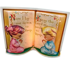 vtg Dolly toy co Night light Children praying electric 1966 super cute