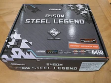 ASROCK B450M Steel Legend AMD Ryzen AM4 Socket Motherboard *NEW*