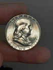 1957- P Franklin Half Dollar BU FBL
