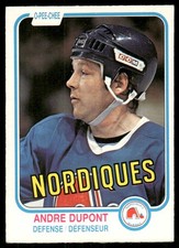 1981-82 O-Pee-Chee Vintage OPC Set Break Andre Dupont Quebec Nordiques #273