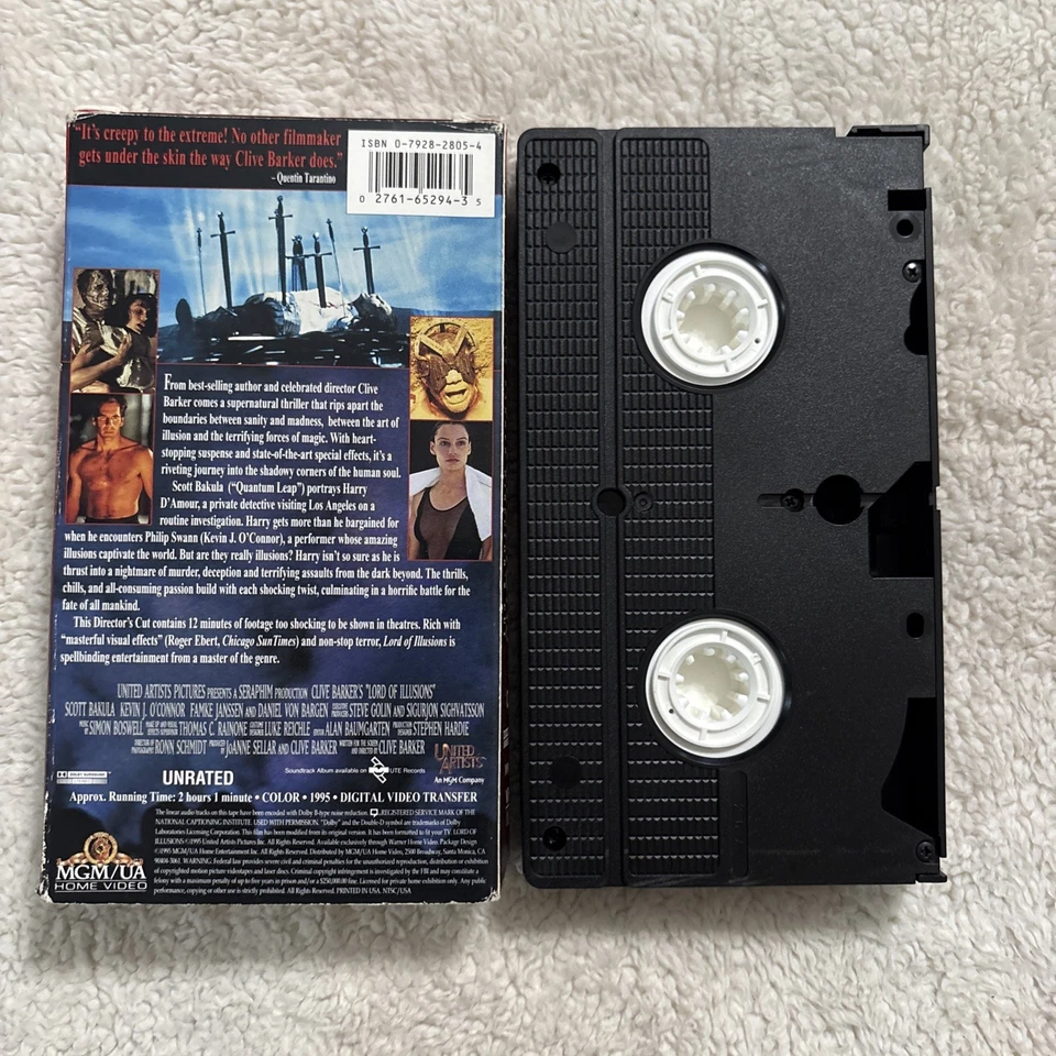 Lord of Illusions (VHS, 1996, Unrated Directors Cut Movie Time) - Image 2 of 2