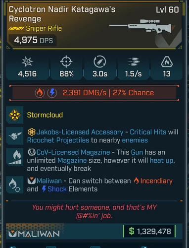 Borderlands 4 OP⭐ KATAGAWA'S REVENGE SNIPER⭐JAKOBS⭐COV⭐ PC/XBOX/PS4/PS