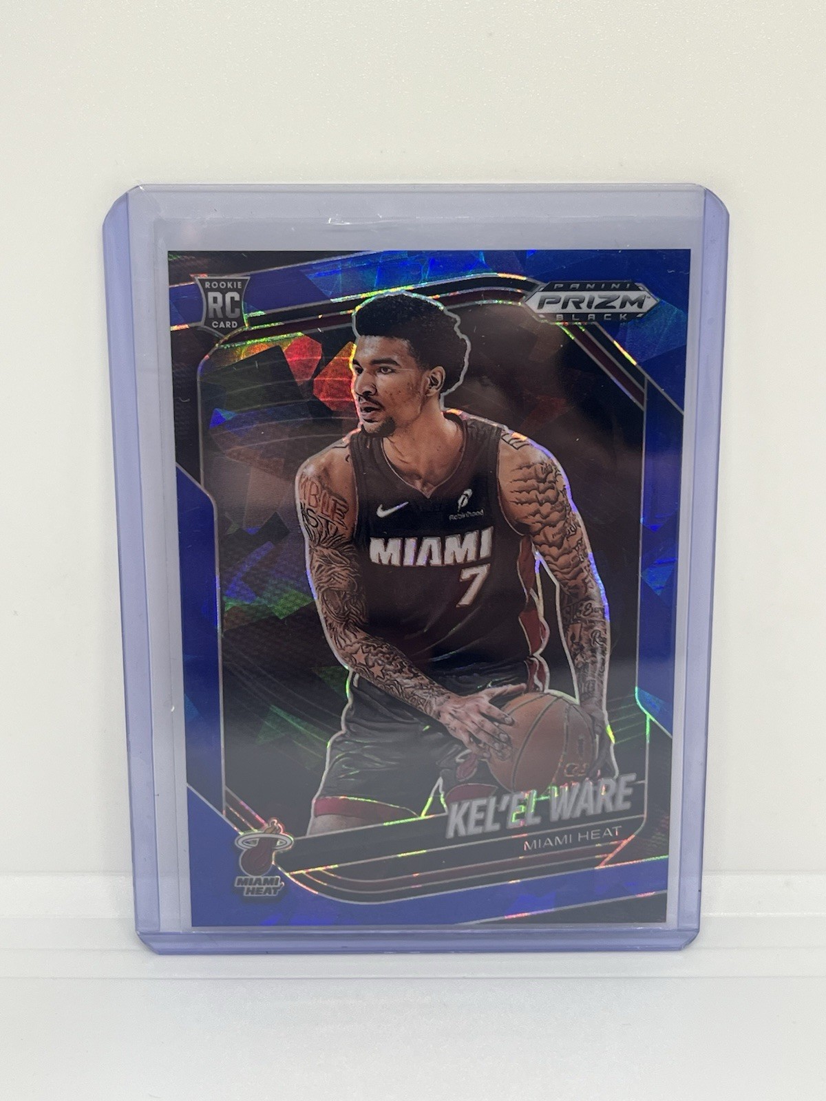 2024-25 Panini Prizm Black - Kel'el Ware #156 Blue Ice Prizm /125 RC