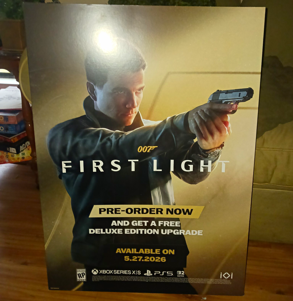 007 First Light Gold/Black Store Display Advertising Sign 2026 | eBay