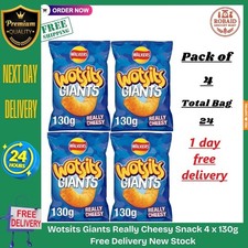 Walkers Wotsits Giants Really Cheesy Snack 4 x 130g Free Delivery New Stock
