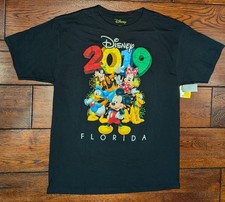 Disney 2019 Florida Men's Short Sleeve Black T-Shirt Mickey 90 Years Size L NWT