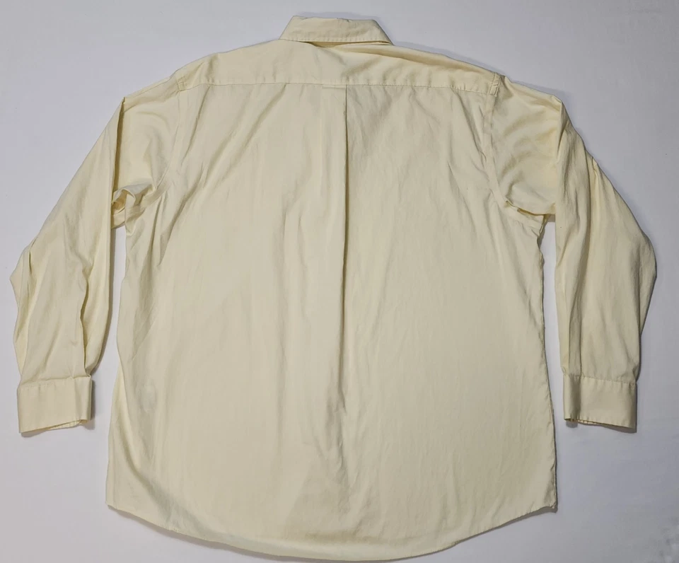 CLUB ROOM Performance Regular Fit Button Down Yellow Formal Shirt Sz 17.5 34-35 - Image 2 of 4