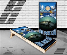 Striper Bass Fish One More Cast Cornhole Boards Bean Bag Toss Game