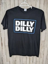 Bud Light Dilly Dilly PROMO T-Shirt Black Size Large Ringspun Cotton