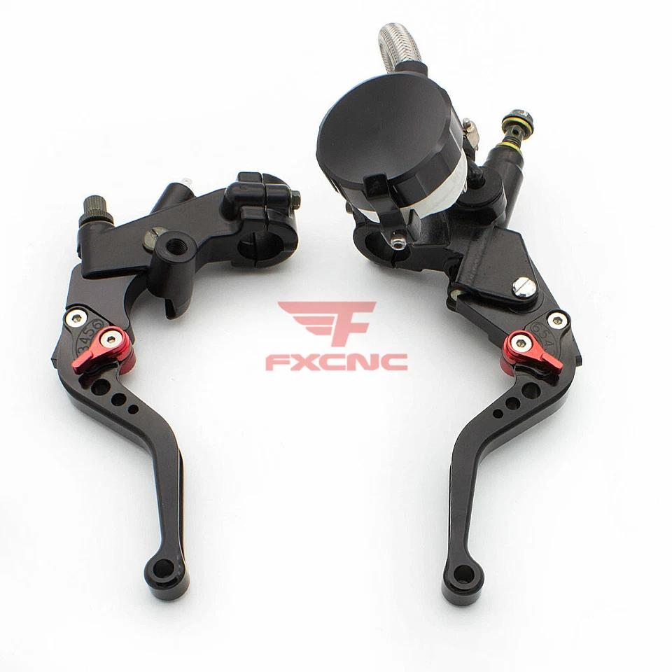 Manija de motocicleta bomba de freno palanca cilindro maestro embrague con taza de aceite universal Foto 2 de 4