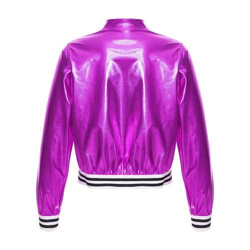 Kids Girls Outfit Zipper Crop Top Jacket Set Butterfly Print Hoodie Workout Gym - Picture 55 of 66