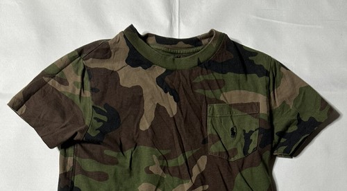 Preowned- Polo Ralph Lauren S/S Camo Shirt Boys (Size 7) - Picture 2 of 6