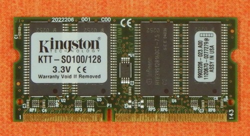 128MB Memoria Portatil Kingston KTT-SO100/128 SODIMM PC100 100MHz 3.3V - CL2 - Bild 4 von 5