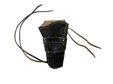 GUN HOLSTER REVOLVER PISTOL LEATHER WESTERN UNI FIT OPEN BOTTOM FLORAL TOOLED