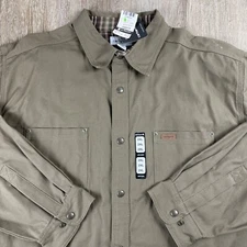 Carhartt S296 MRH Flannel Lined Duck Canvas Shirt Jac Snap Up Men's Jacket