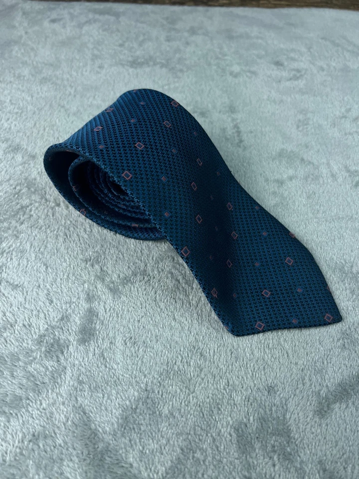 Corbata Botany 500 Cuello Azul Rosa Cuadros Mezcla Seda Ancho Clásico Corta Para Hombre Foto 2 de 4