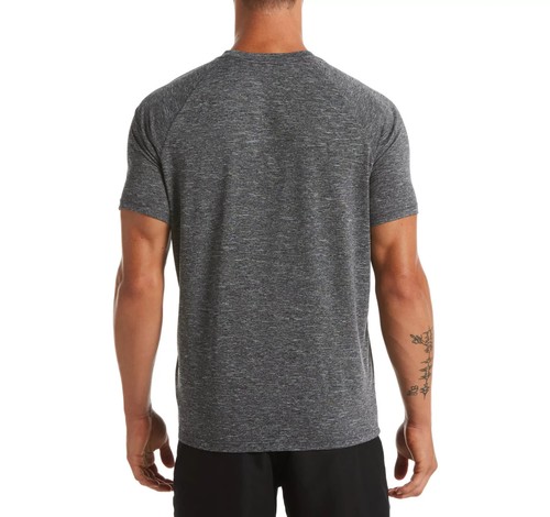Nike Men's Hydroguard Dri-FIT Rashguard Swim Shirt UPF 40+ Black Heather XL NWT - Picture 2 of 3