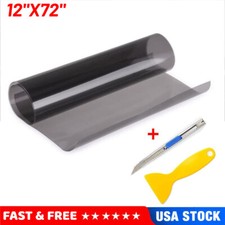 Light Black 12x72 Smoke Headlight Taillight Fog Light Tint Film Vinyl Wrap