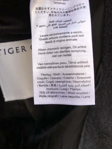 Tiger of Sweden Aleric Gray Melange Wool Coat EU46 Eco Luxury Sustainable Scandi - Picture 10 of 12