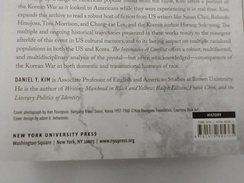 The Intimacies of Conflict: Cultural Memory and the Korean War by Daniel Kim. - Imagen 4 de 5