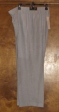 NWT Alfred Dunner Ladies Dress Pants Sz 16, Polyester, front pockets, Silver