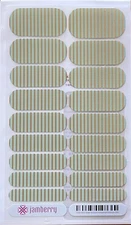 Jamberry Nail Wraps - Mint Green and Gold Horizontal Pinstripe - Full Sheet