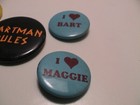 LOT /5 I LOVE BART BARTMAN THE SIMPSONS ANIMATED TELEVISION CARTOON PIN PINBACKS — photo 4