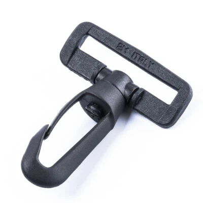 DUE EMME 2M Taschen-Karabiner "MR" dreh-und schwenkbar aus Nylon für 40mm Gurtband