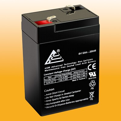 パート10 6V 5Ah (replaces 4.5ah 4ah) sealed lead acid sla battery