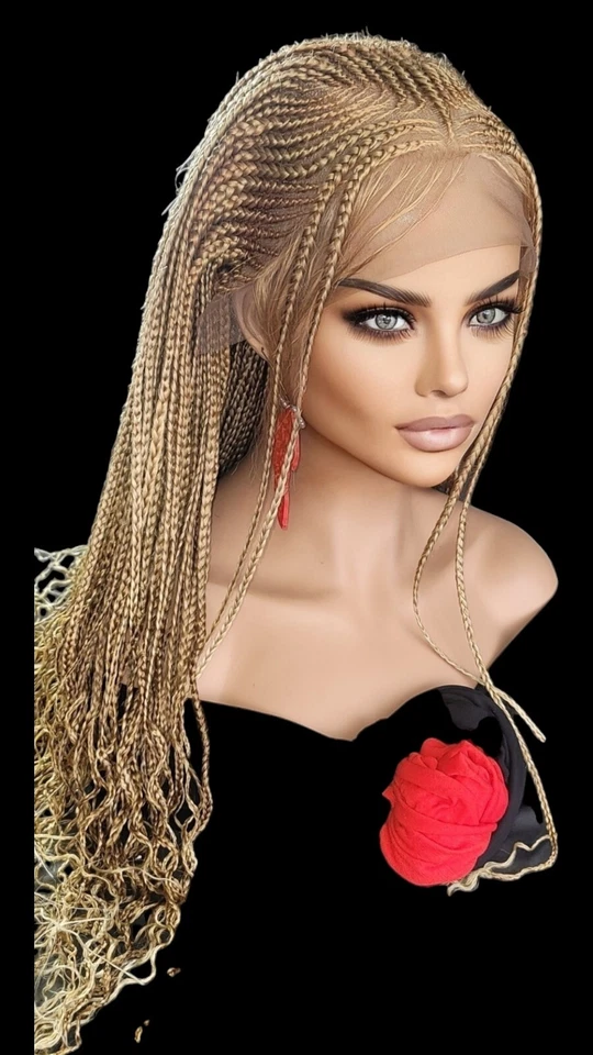 Braided Full Lace Wigs, 24" Knotless Braids Wig with Ghana Weave Blonde Wig NWT - Image 2 of 4