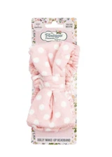 THE VINTAGE COSMETIC COMPANY Dolly Bow Pink & White Make-up Headband ~ NWT!! 💖