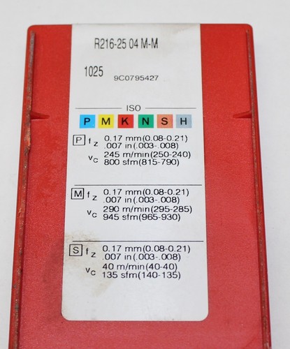 SANDVIK R216-25 04 M-M 1025, inserto naso a sfera CoroMillR 216 (8 ea. Inserti) - Foto 2 di 2