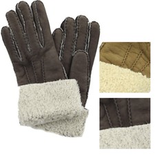 Coach 82840 Women's Suede Shearling Cuff Wrist Length Warm Winter Glove