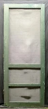 32"x79"x1" Antique Vintage Old Victorian Wood Wooden Storm Screen Exterior Door