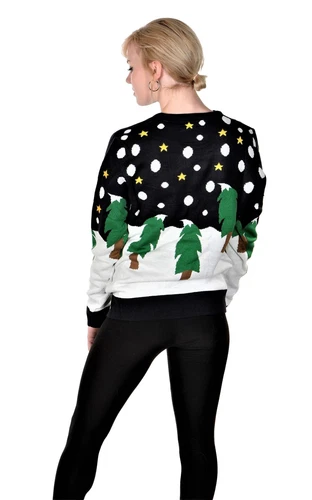 RWB Slim Fit Ugly Christmas Sweaters Santa Snowman X-Large Navy