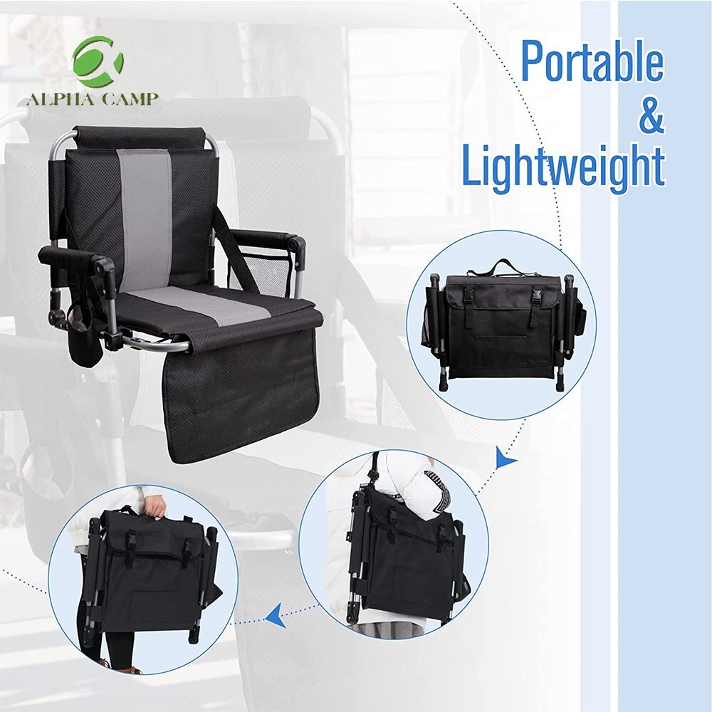 Stadium Seats Folding Chairs LET'S CAMP Folding Stadium Seat