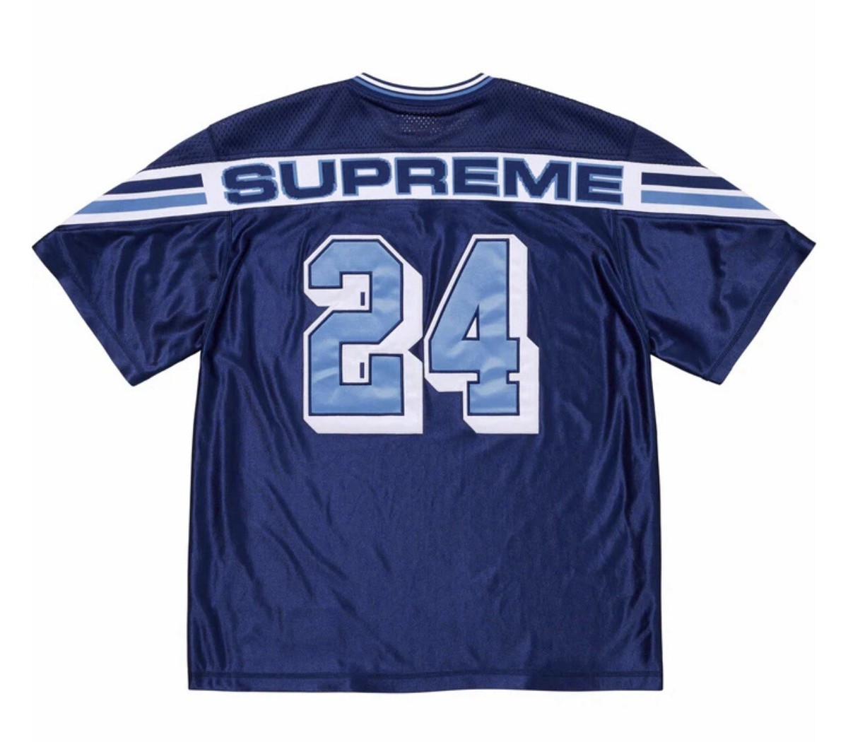 In-Hand Supreme Jaquard Rib Football Jersey Navy Size: Extra Large