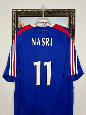 サッカーフランス代表 　ユニフォーム　ナンバージャージ　ナスリ Nasri France Home football shirt 2007 Soccer #11 Nasri Adidas Jersey