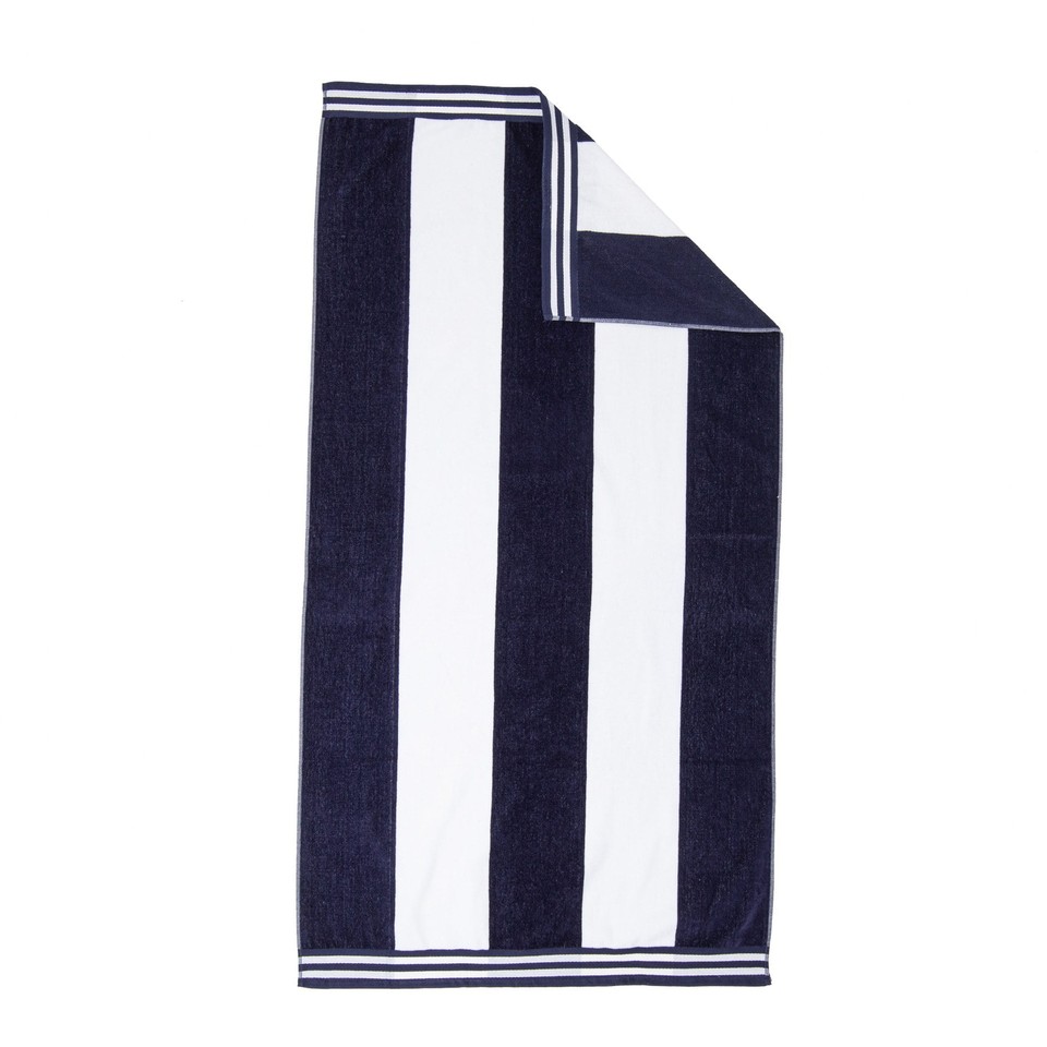 blue-striped-1-piece-oversized-cotton-beach-towel-ebay
