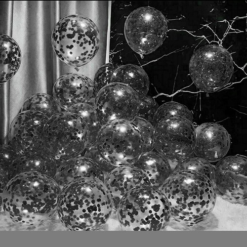 10/100x 30cm Confetti Balloons Glitter Clear Latex Birthday Party Wedding Sequin - Picture 37 of 38