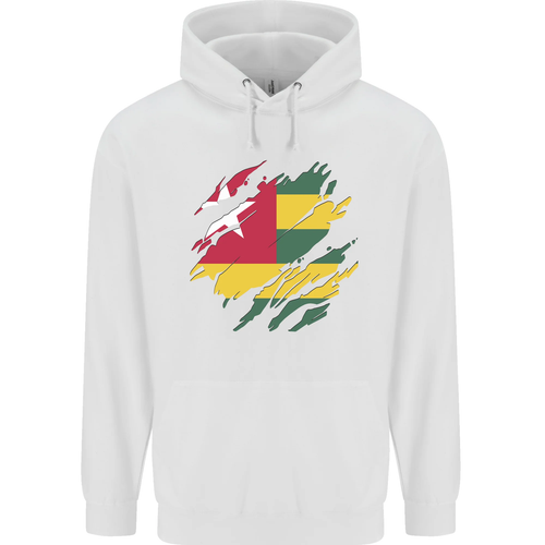 Torn Togo Flag Togolese Day Football Childrens Kids Hoodie - Picture 3 of 76