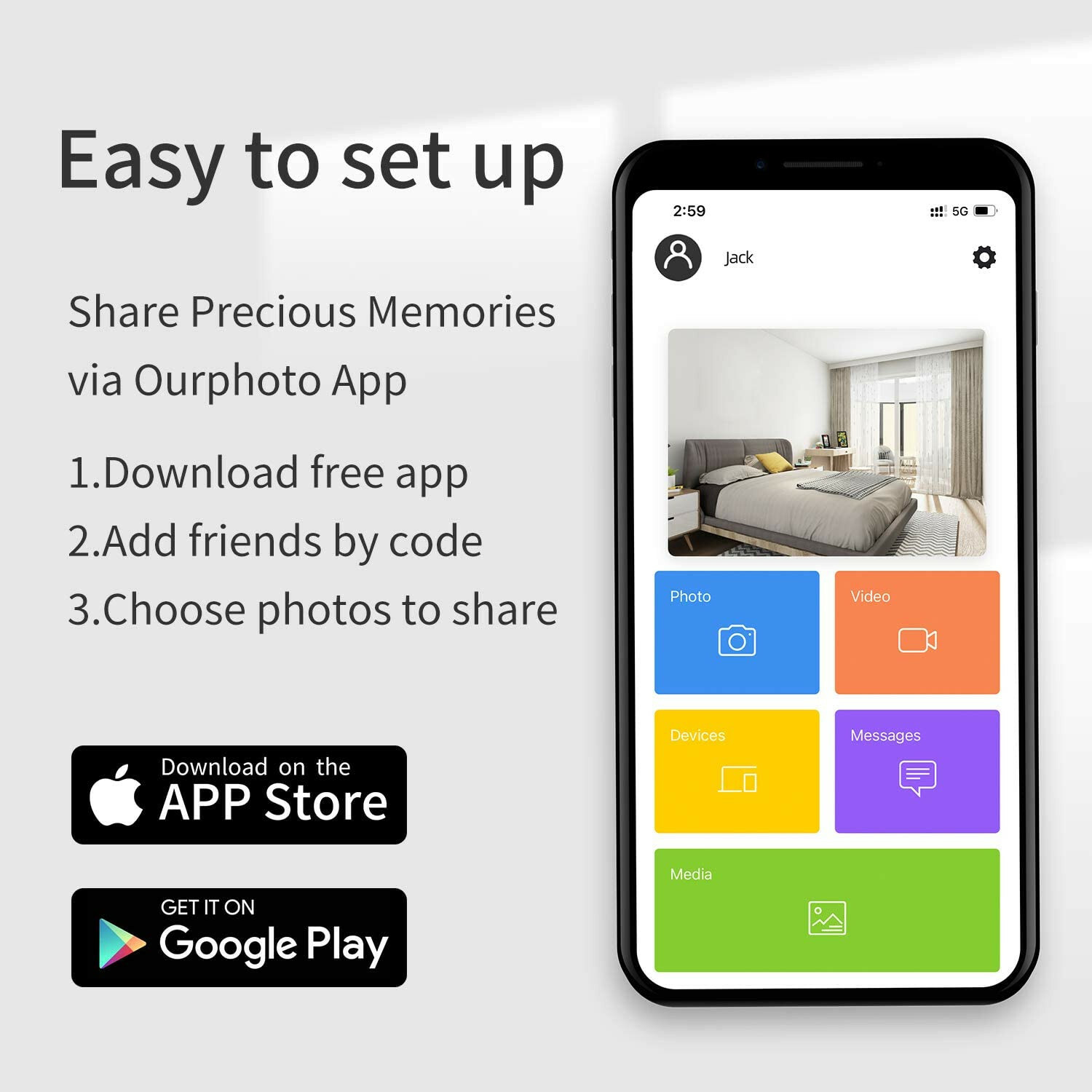 JEEMAK F20 10.1" LCD IPS SCREEN SMART WIFI PHOTO FRAME 16GB STORAGE eBay