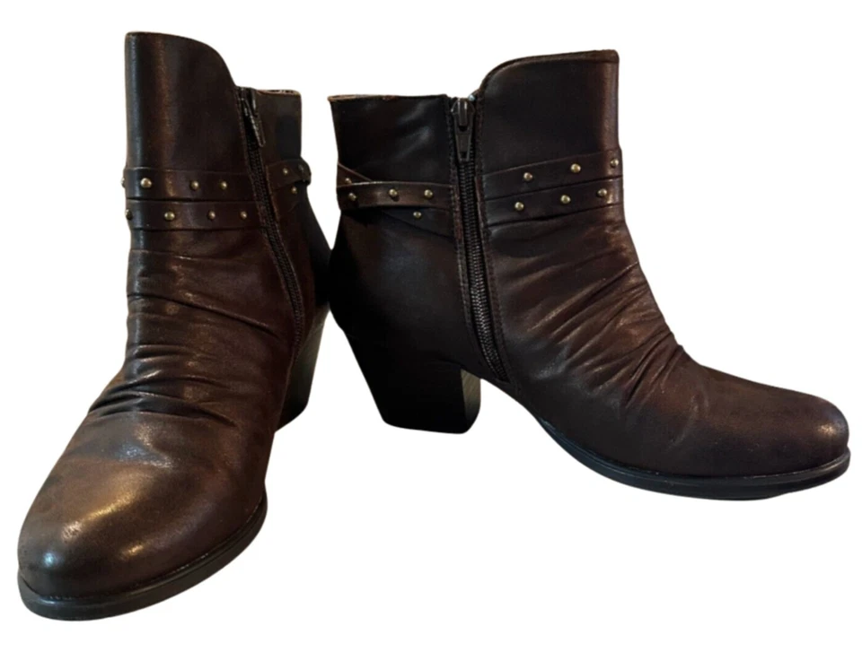 Yuu Mujer Botas Marshey Botín, Marrón, Cremallera Lateral, Talla 8.5 M Foto 3 de 4