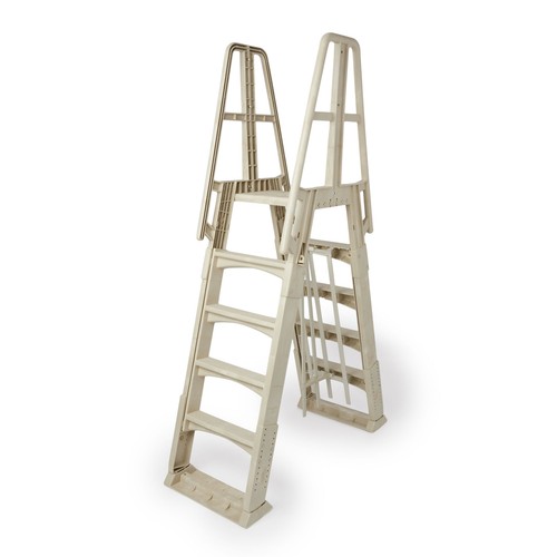 Vinyl Works A Frame Ladder with Barrier for Swimming Pools 48 to 56" Tall (Used)