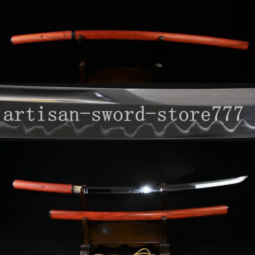 JAPANESE SAMURAI SHIRASAYA SWORD KATANA Clay Tempered UNOKUBI-ZUKURI Blade - Afbeelding 1 van 12